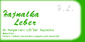 hajnalka leber business card